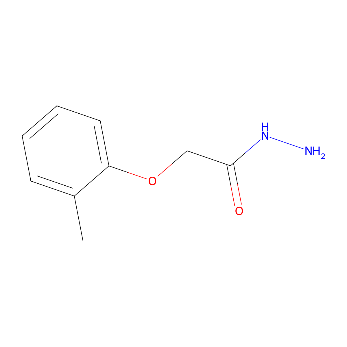 2-(2-Methylphenoxy)acetohydrazide molecular structure, CAS 36304-37-7