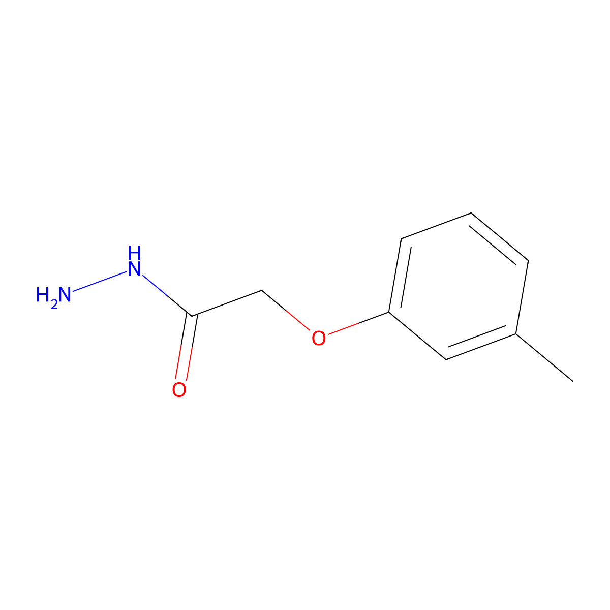 2-(3-Methylphenoxy)acetic acid hydrazide molecular structure, CAS 36304-38-8