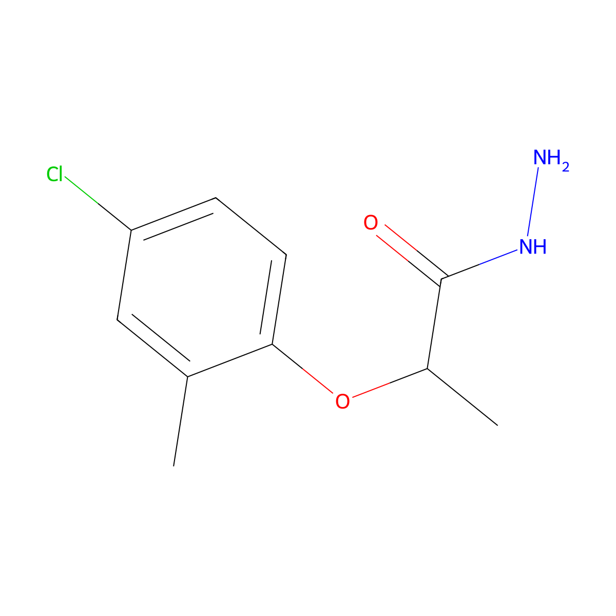 2-(4-Chloro-2-methylphenoxy)propanohydrazide molecular structure, CAS 36304-48-0