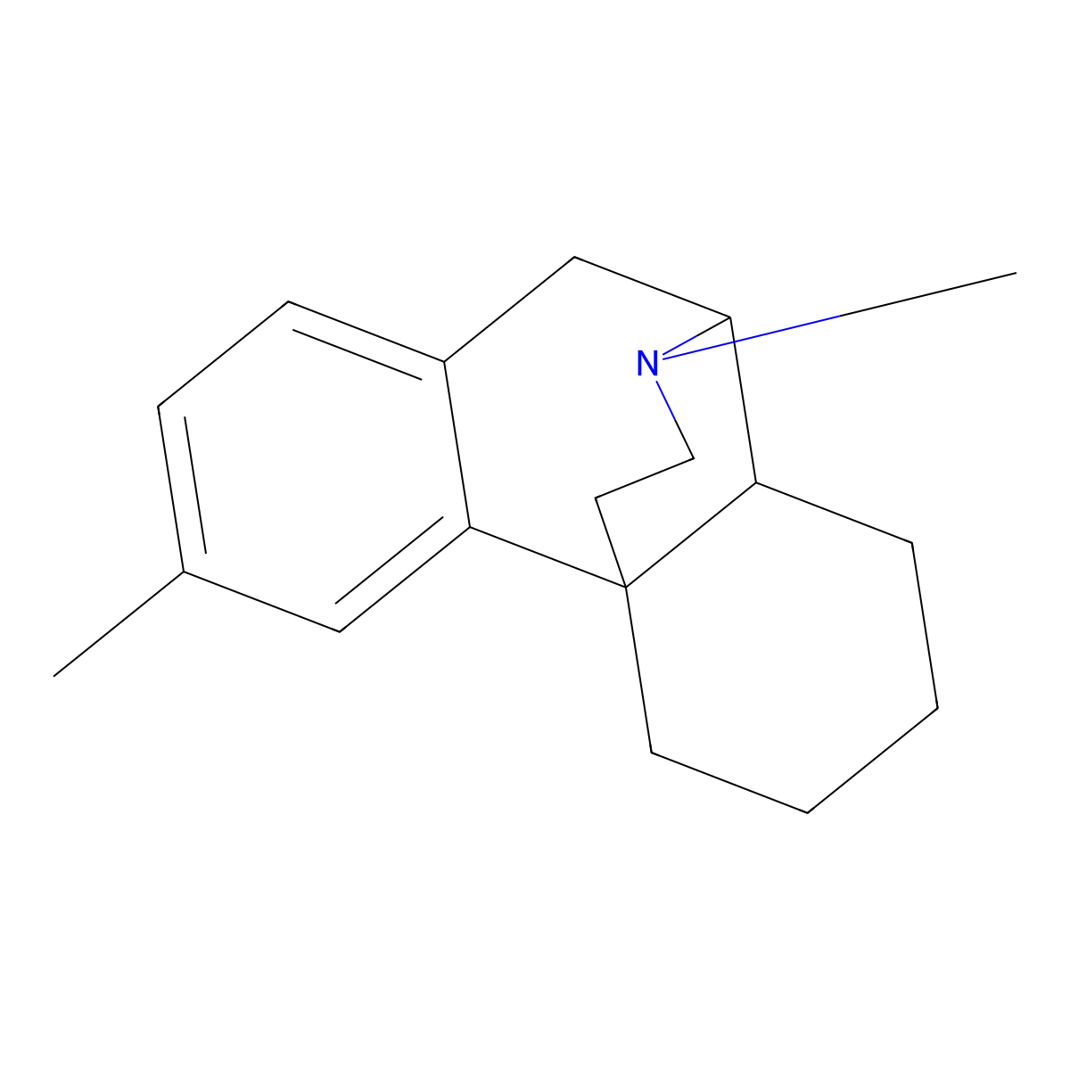 N,3-Dimethylmorphinan molecular structure, CAS 36304-82-2