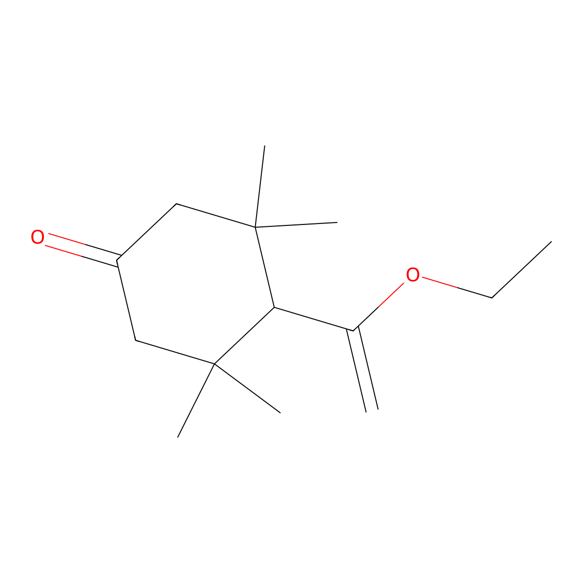 4-(1-Ethoxyvinyl)-3,3,5,5-tetramethylcyclohexanone molecular structure, CAS 36306-87-3