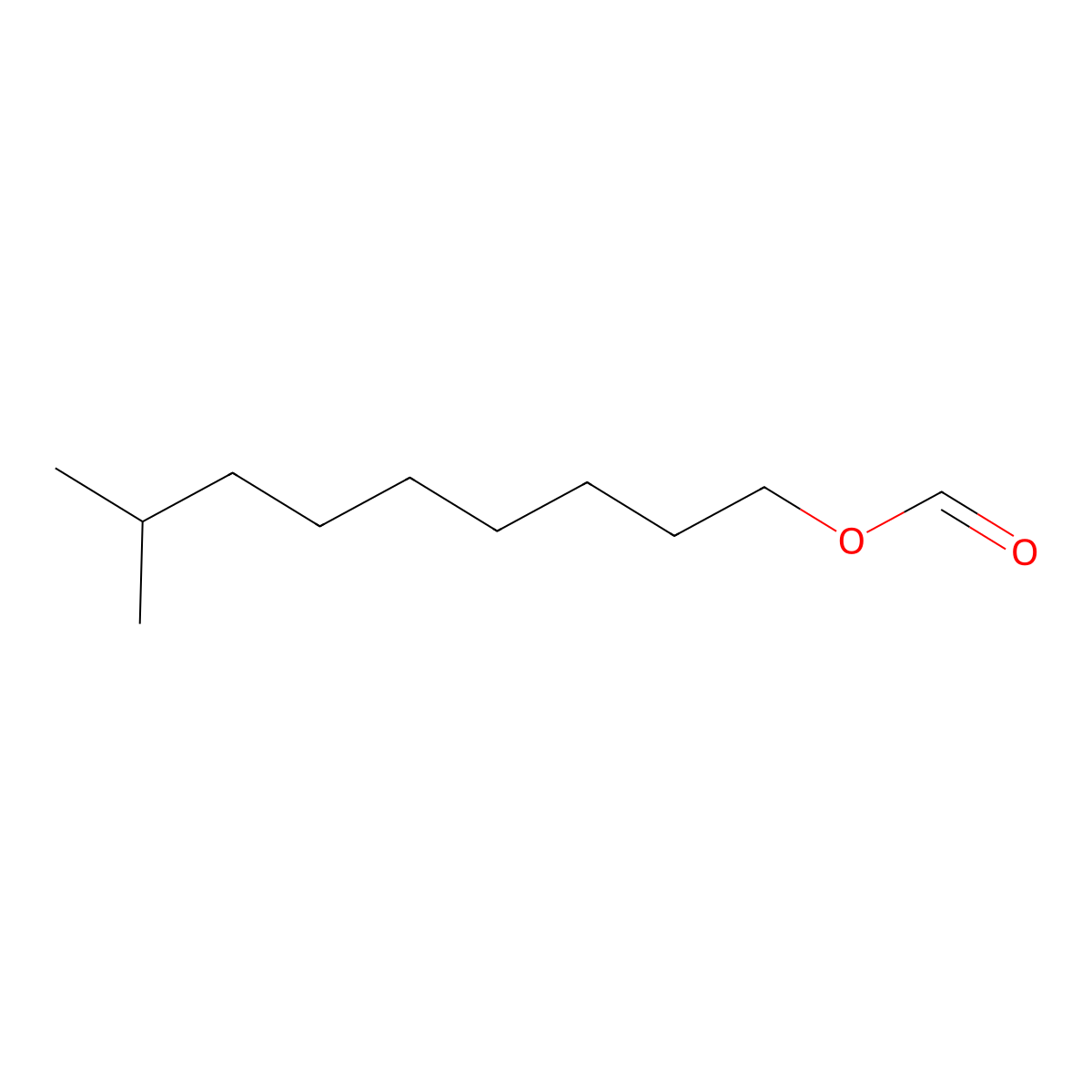 Isodecyl formate molecular structure, CAS 36311-36-1