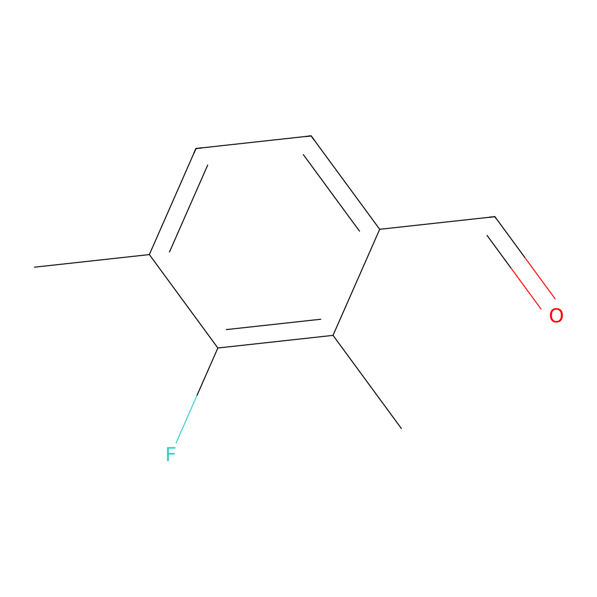 2,4-Dimethyl-3-fluorobenzaldehyde molecular structure, CAS 363134-36-5