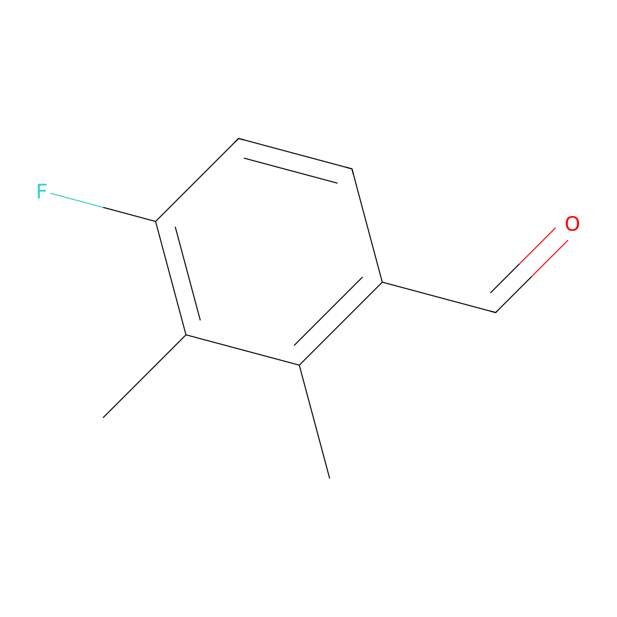 4-Fluoro-2,3-dimethylbenzaldehyde molecular structure, CAS 363134-37-6