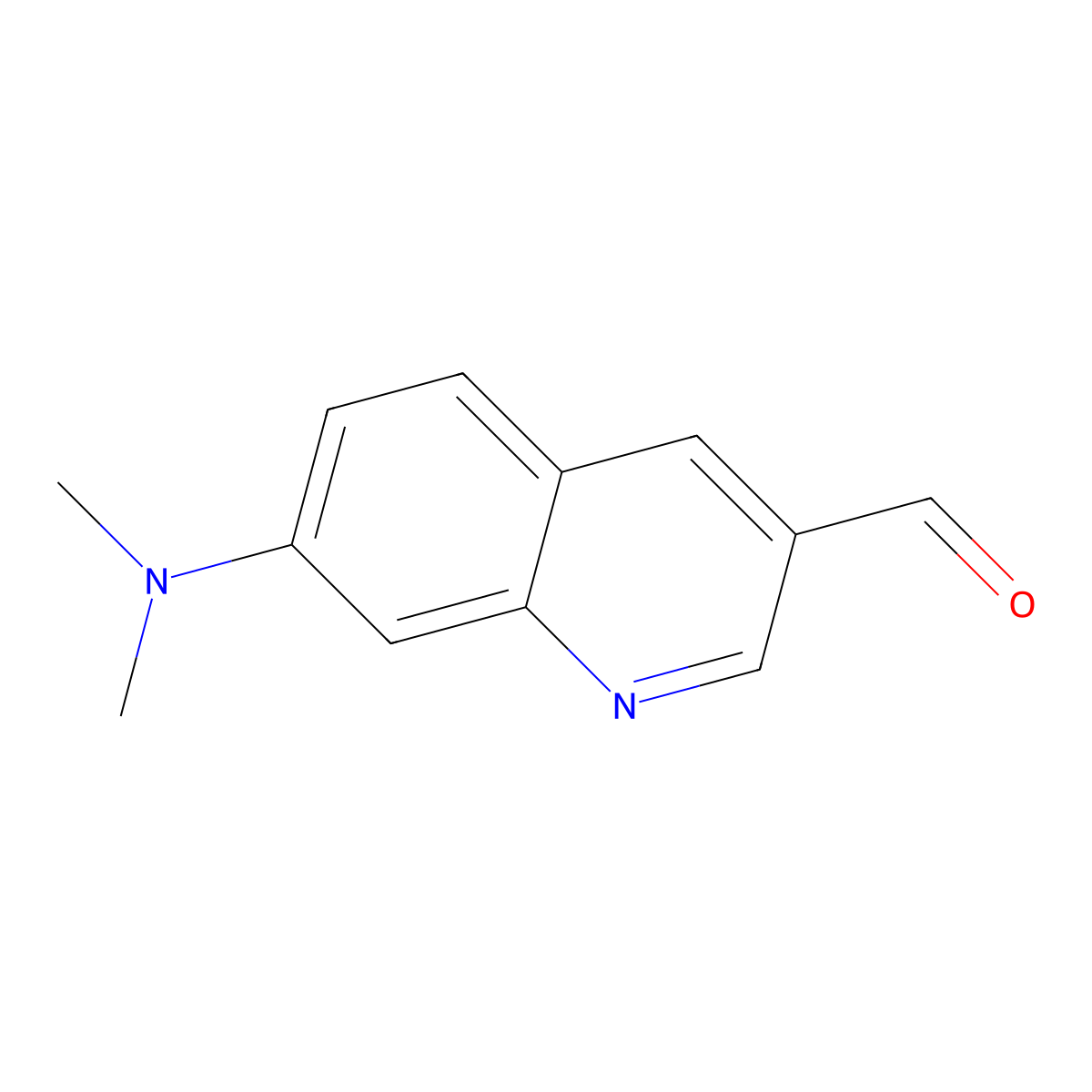 7-(Dimethylamino)quinoline-3-carbaldehyde molecular structure, CAS 363135-52-8