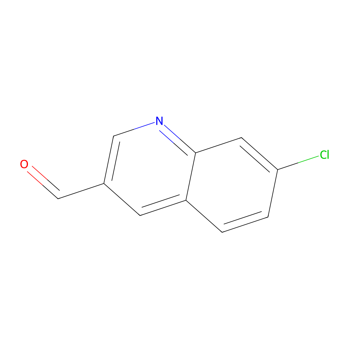 7-Chloroquinoline-3-carbaldehyde molecular structure, CAS 363135-55-1
