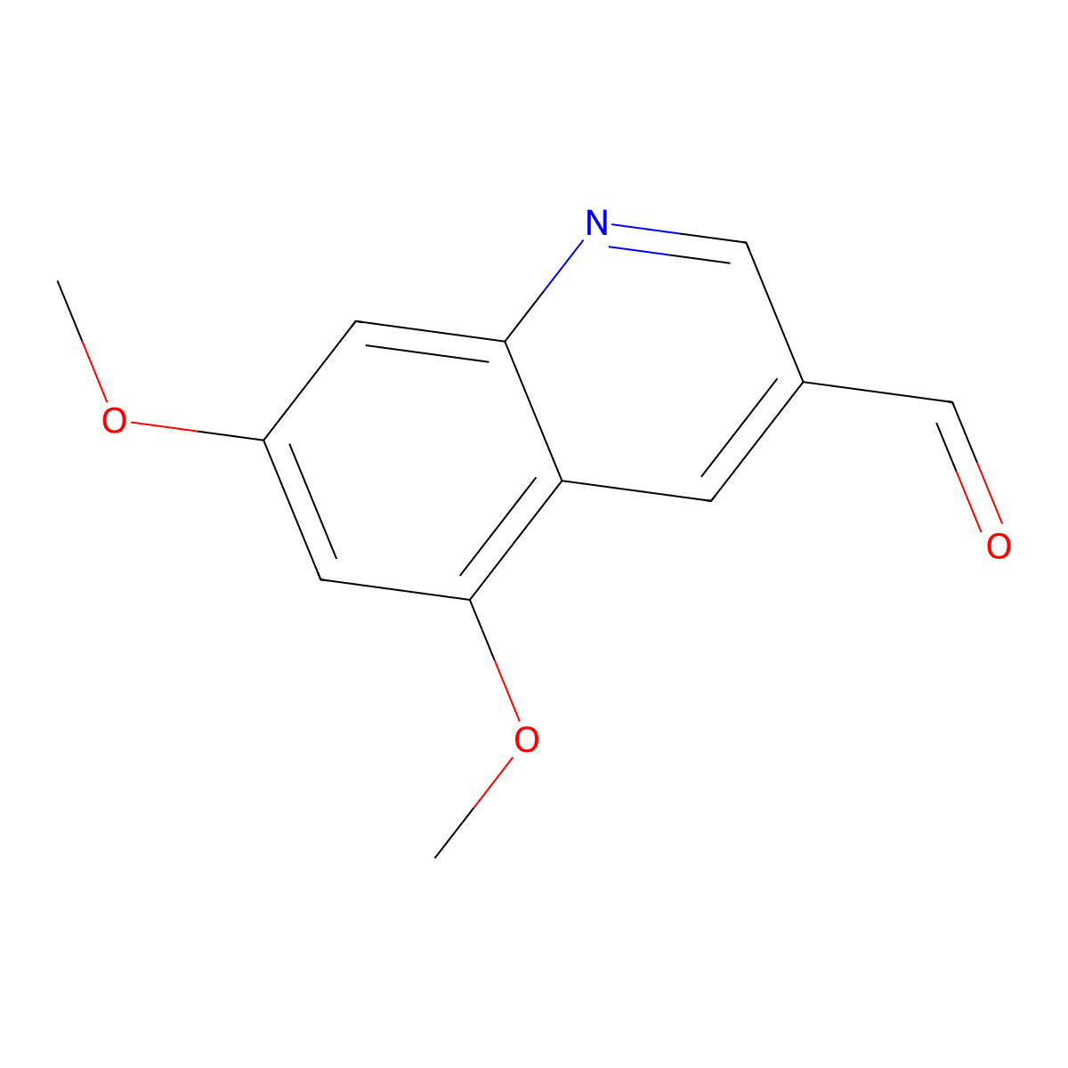 5,7-Dimethoxyquinoline-3-carbaldehyde molecular structure, CAS 363135-56-2