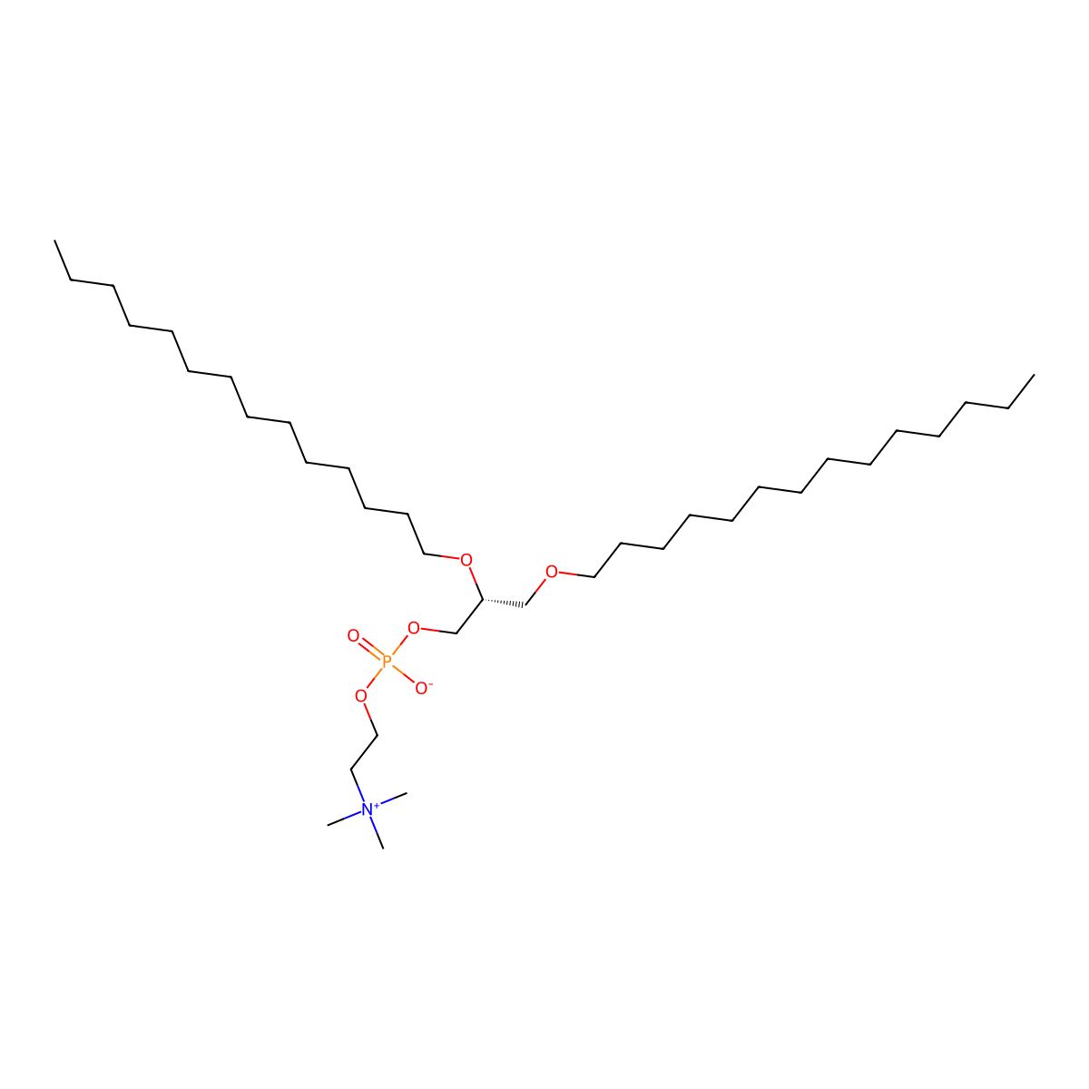 1,2-DI-O-Tetradecyl-SN-glycero-3-phosphatidylcholine molecular structure, CAS 36314-48-4