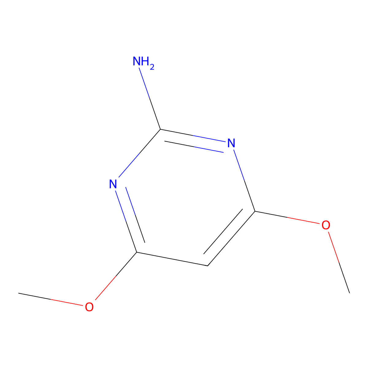 2-Amino-4,6-dimethoxypyrimidine molecular structure, CAS 36315-01-2