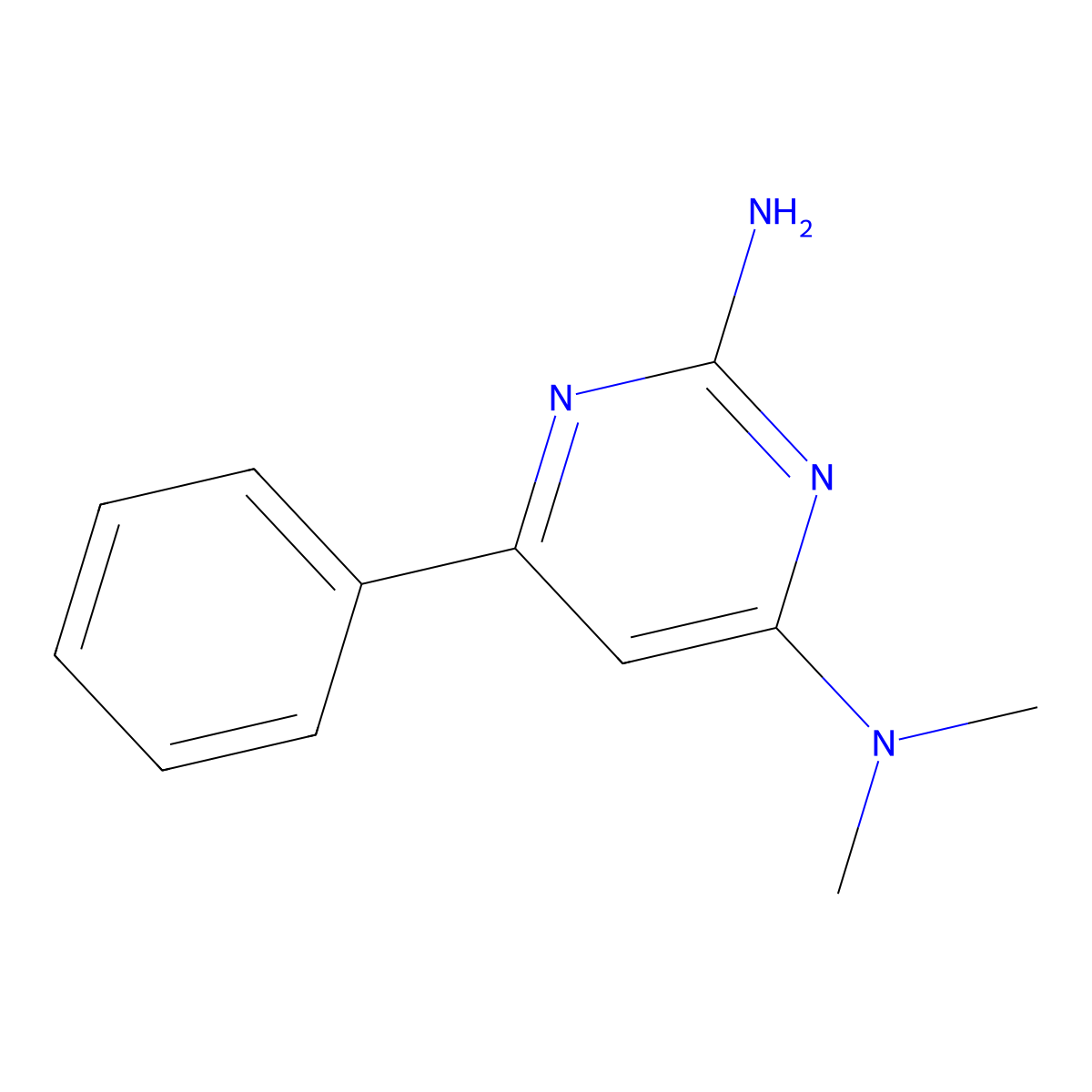 N4,N4-Dimethyl-6-phenylpyrimidine-2,4-diamine molecular structure, CAS 36315-07-8