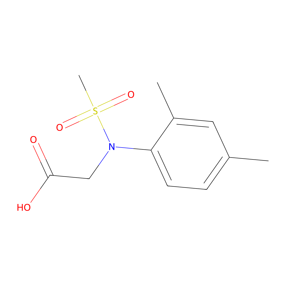 N-(2,4-Dimethylphenyl)-N-(methylsulfonyl)glycine molecular structure, CAS 363156-36-9