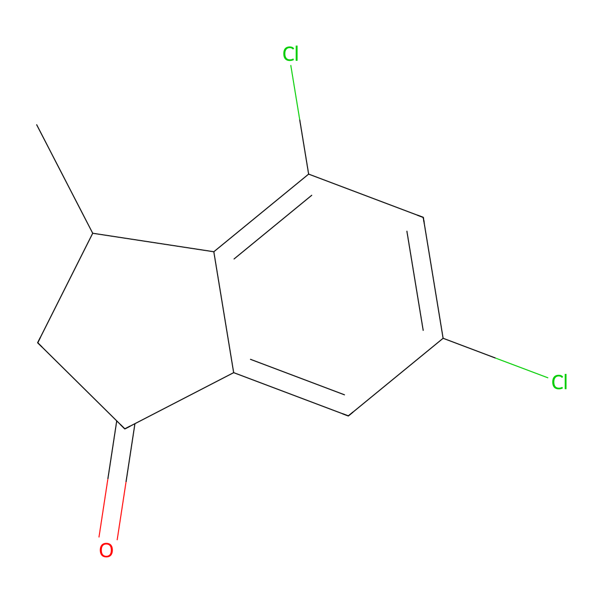 4,6-Dichloro-3-methyl-2,3-dihydro-1H-inden-1-one molecular structure, CAS 36316-76-4