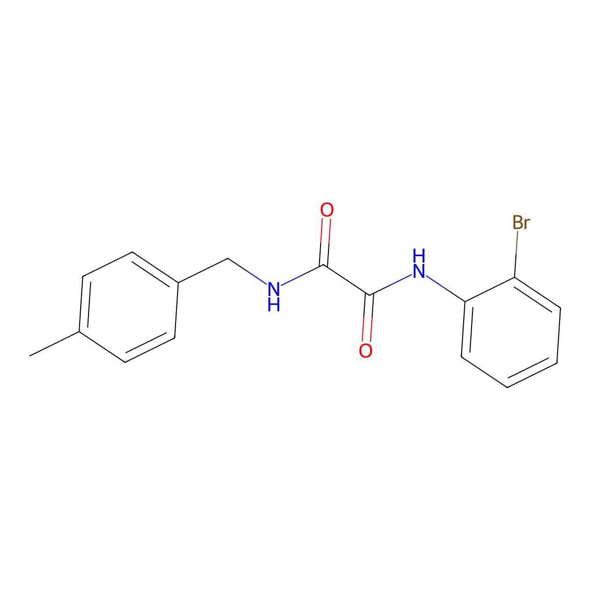 N-(2-bromophenyl)-N'-(4-methylbenzyl)ethanediamide molecular structure, CAS 363161-02-8