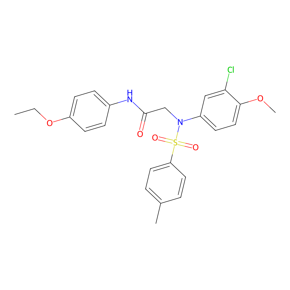 2-{3-chloro-4-methoxy[(4-methylphenyl)sulfonyl]anilino}-N-(4-ethoxyphenyl)acetamide molecular structure, CAS 363163-45-5