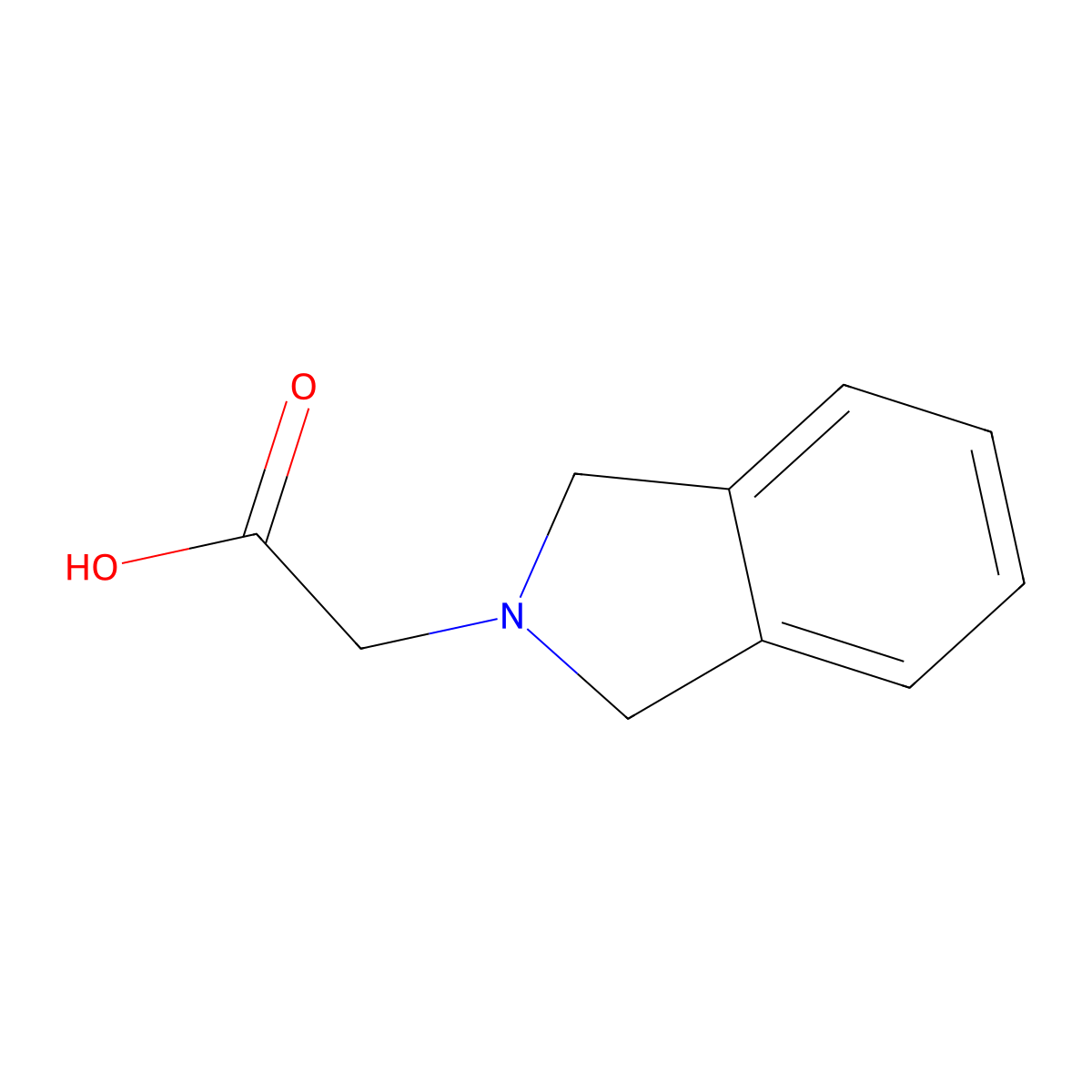 2-(2,3-dihydro-1H-isoindol-2-yl)acetic acid molecular structure, CAS 363165-80-4
