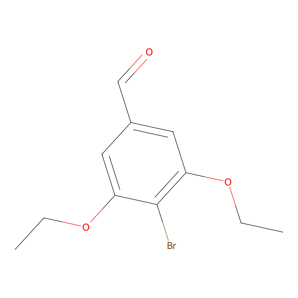 4-Bromo-3,5-diethoxybenzaldehyde molecular structure, CAS 363166-11-4