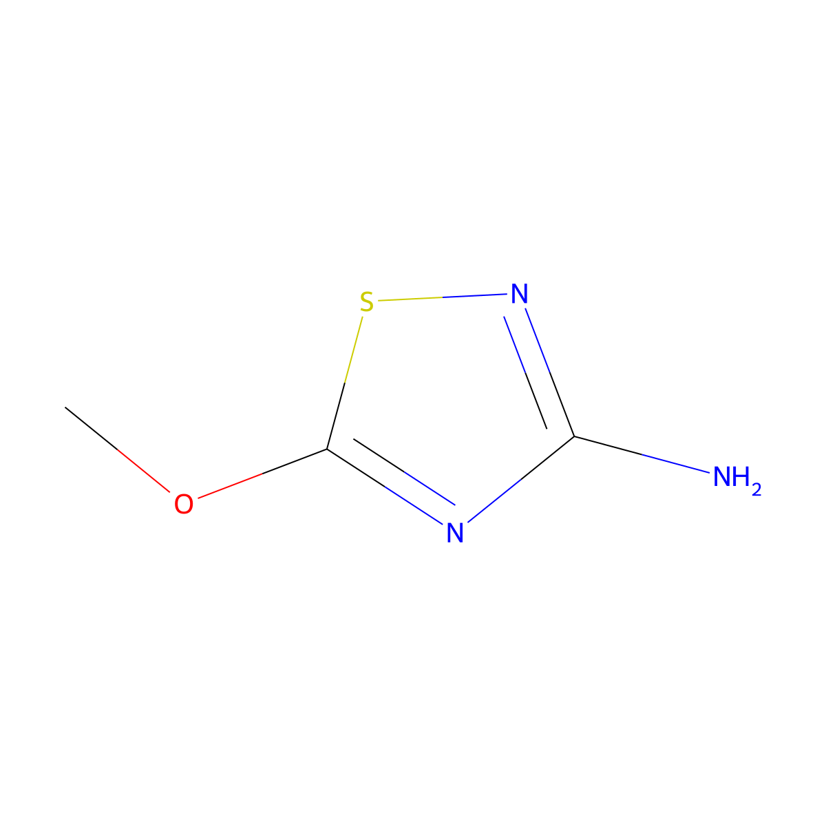 5-Methoxy-1,2,4-thiadiazol-3-amine molecular structure, CAS 363179-65-1