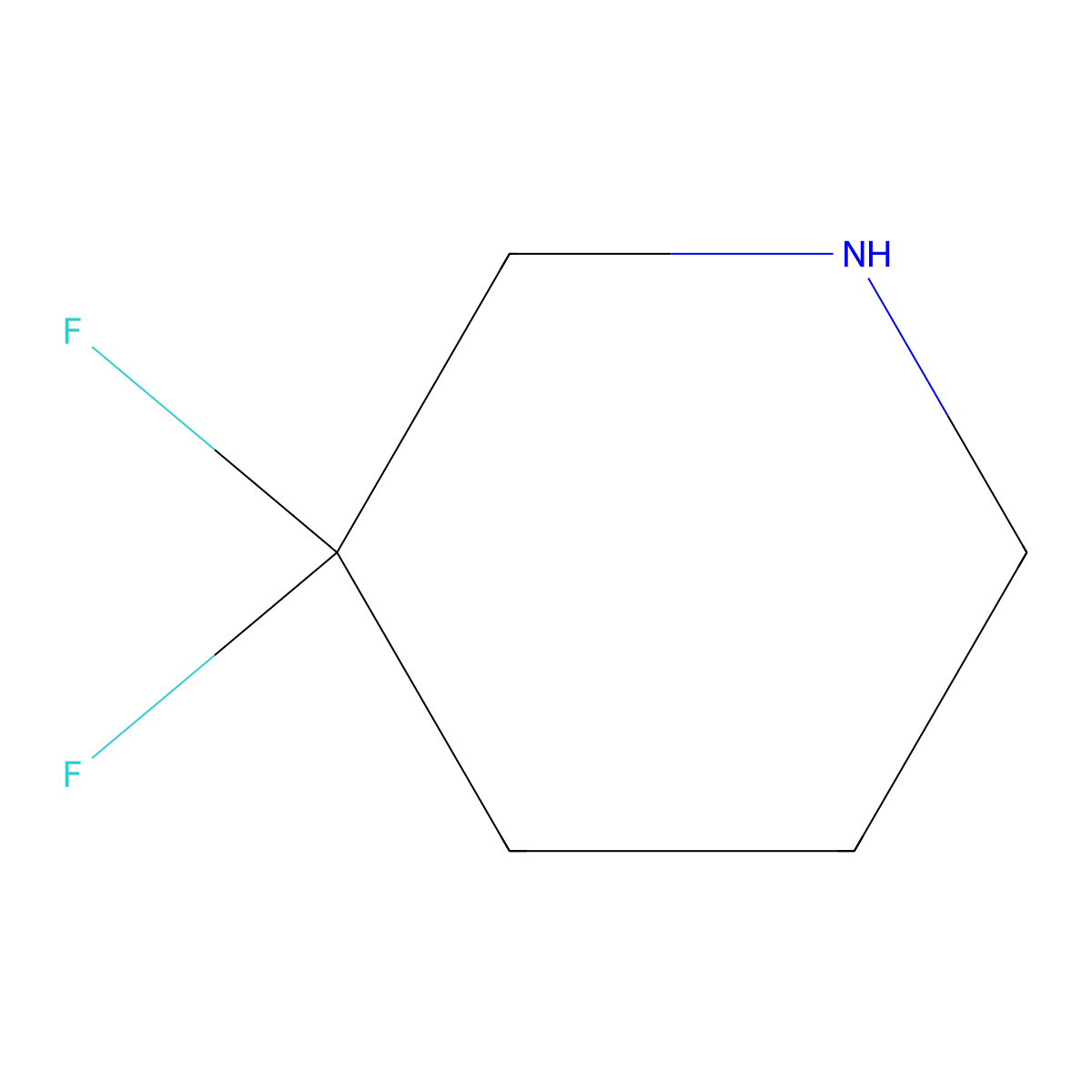 3,3-Difluoropiperidine molecular structure, CAS 363179-66-2