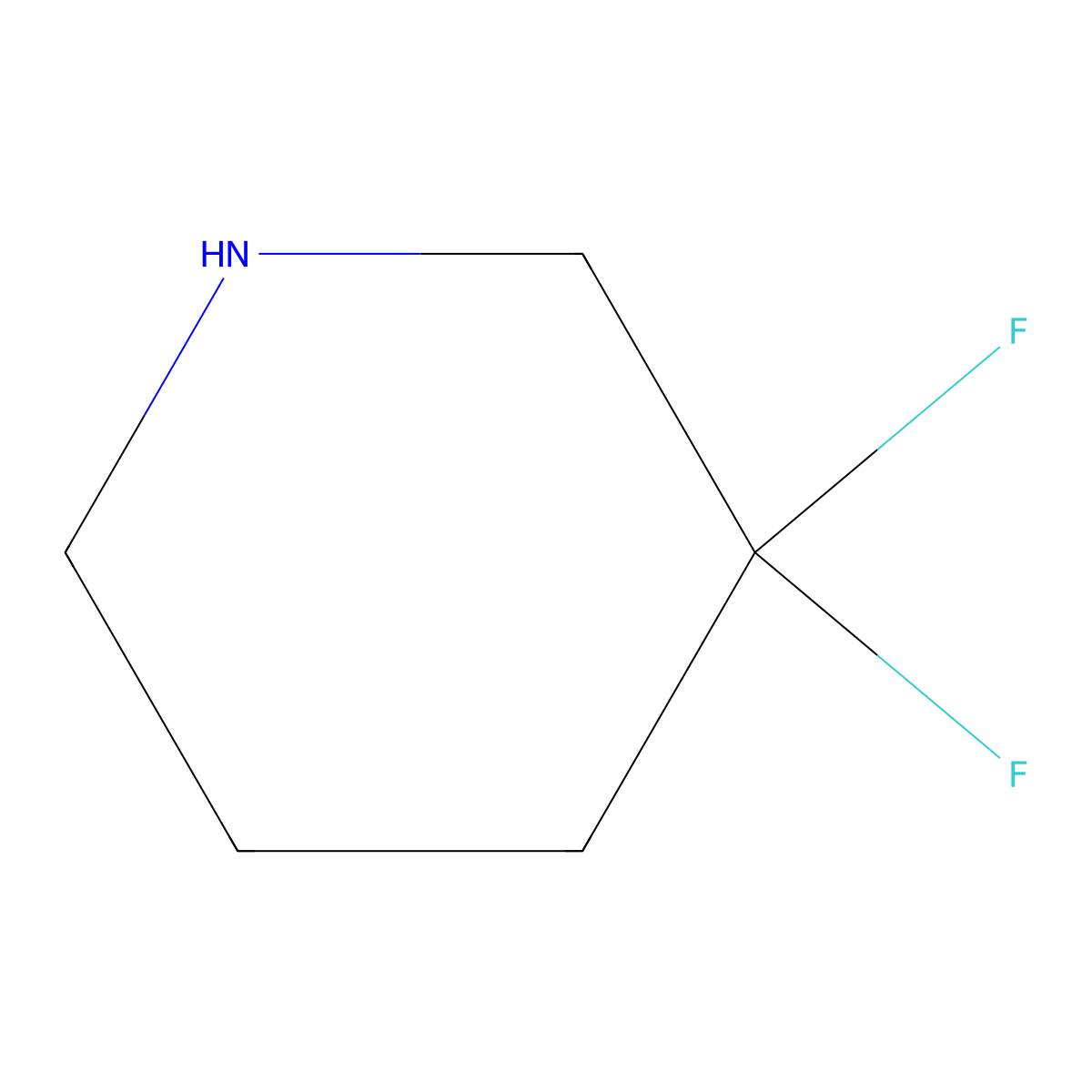 3,3-Difluoropiperidine molecular structure, CAS 363179-66-2