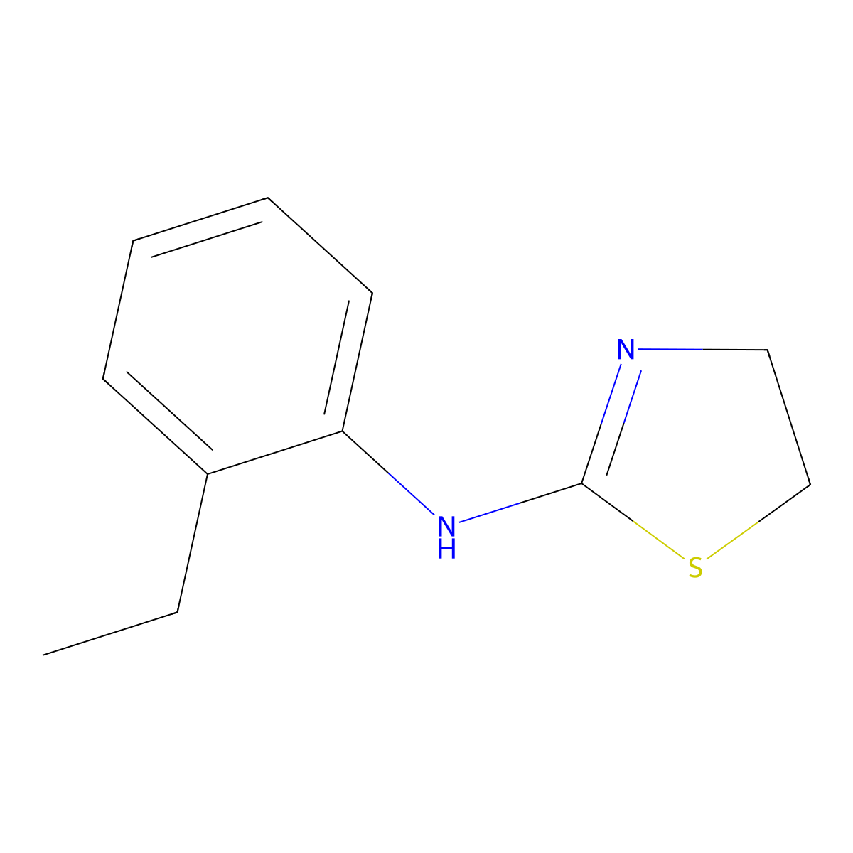 N-(2-ethylphenyl)-4,5-dihydro-1,3-thiazol-2-amine molecular structure, CAS 36318-57-7