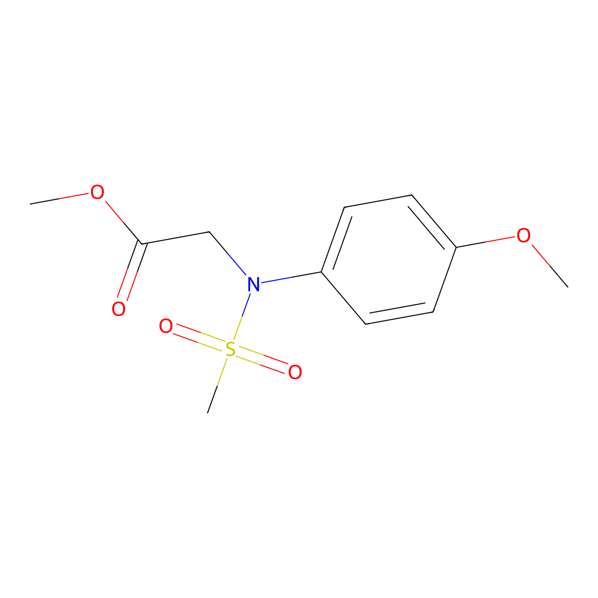 methyl 2-(4-methoxy-N-methylsulfonylanilino)acetate molecular structure, CAS 363183-40-8