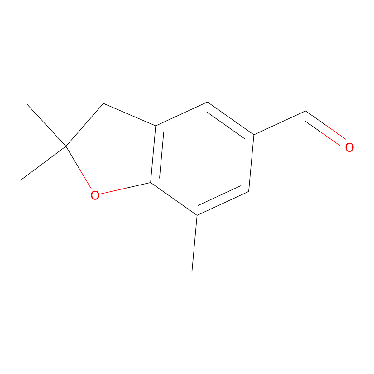 2,2,7-Trimethyl-2,3-dihydro-1-benzofuran-5-carbaldehyde molecular structure, CAS 363185-40-4