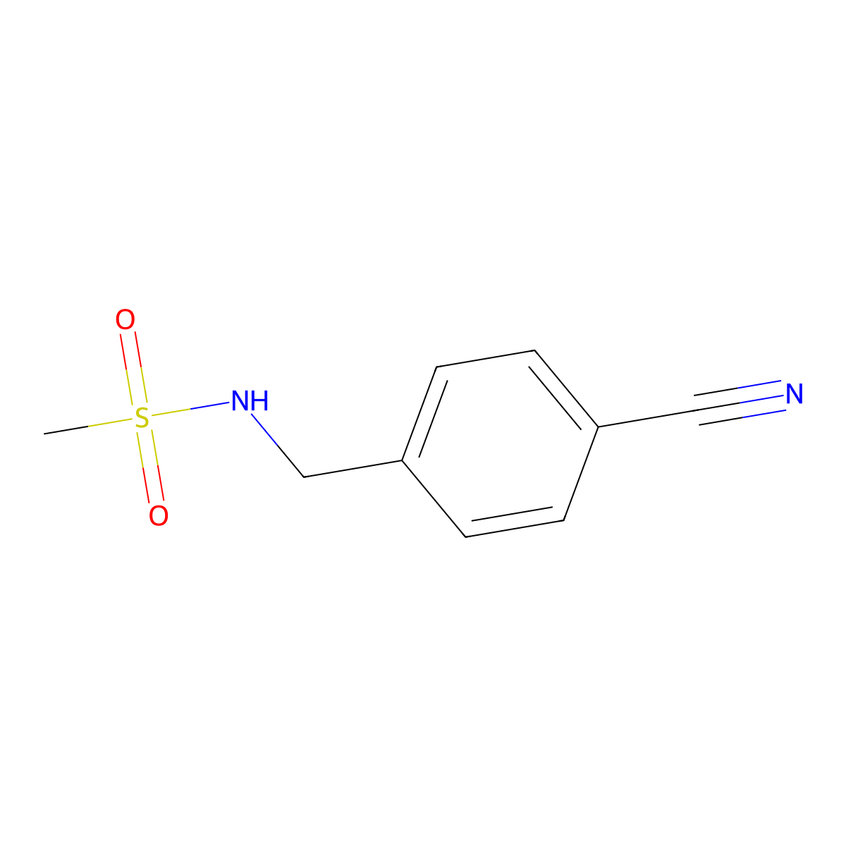 N-[(4-cyanophenyl)methyl]methanesulfonamide molecular structure, CAS 363185-44-8