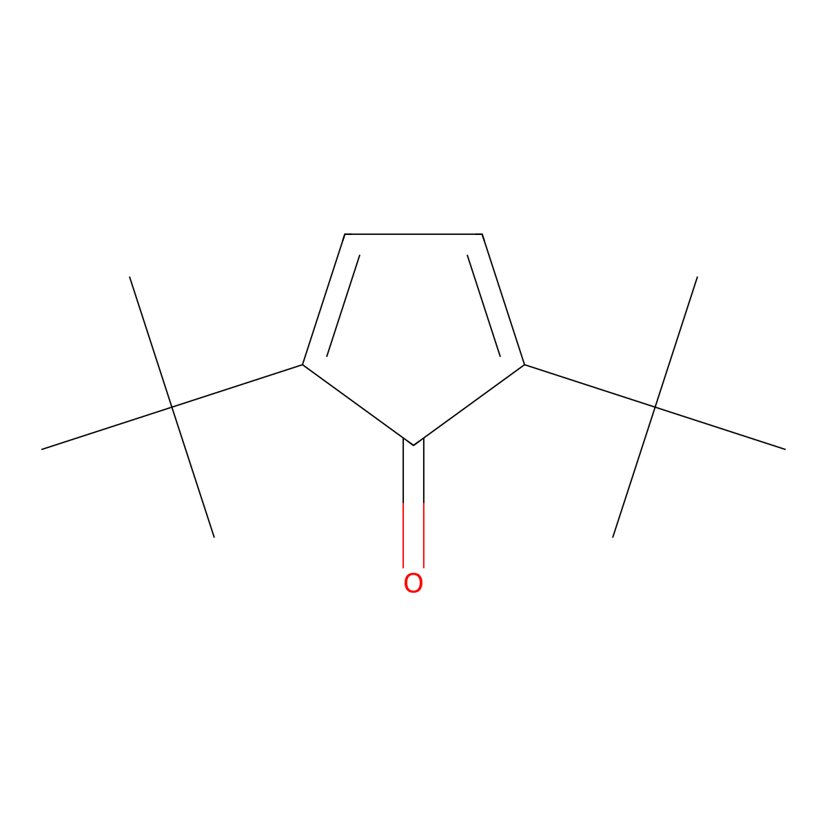 2,4-Cyclopentadien-1-one, 2,5-bis(1,1-dimethylethyl)- molecular structure, CAS 36319-88-7