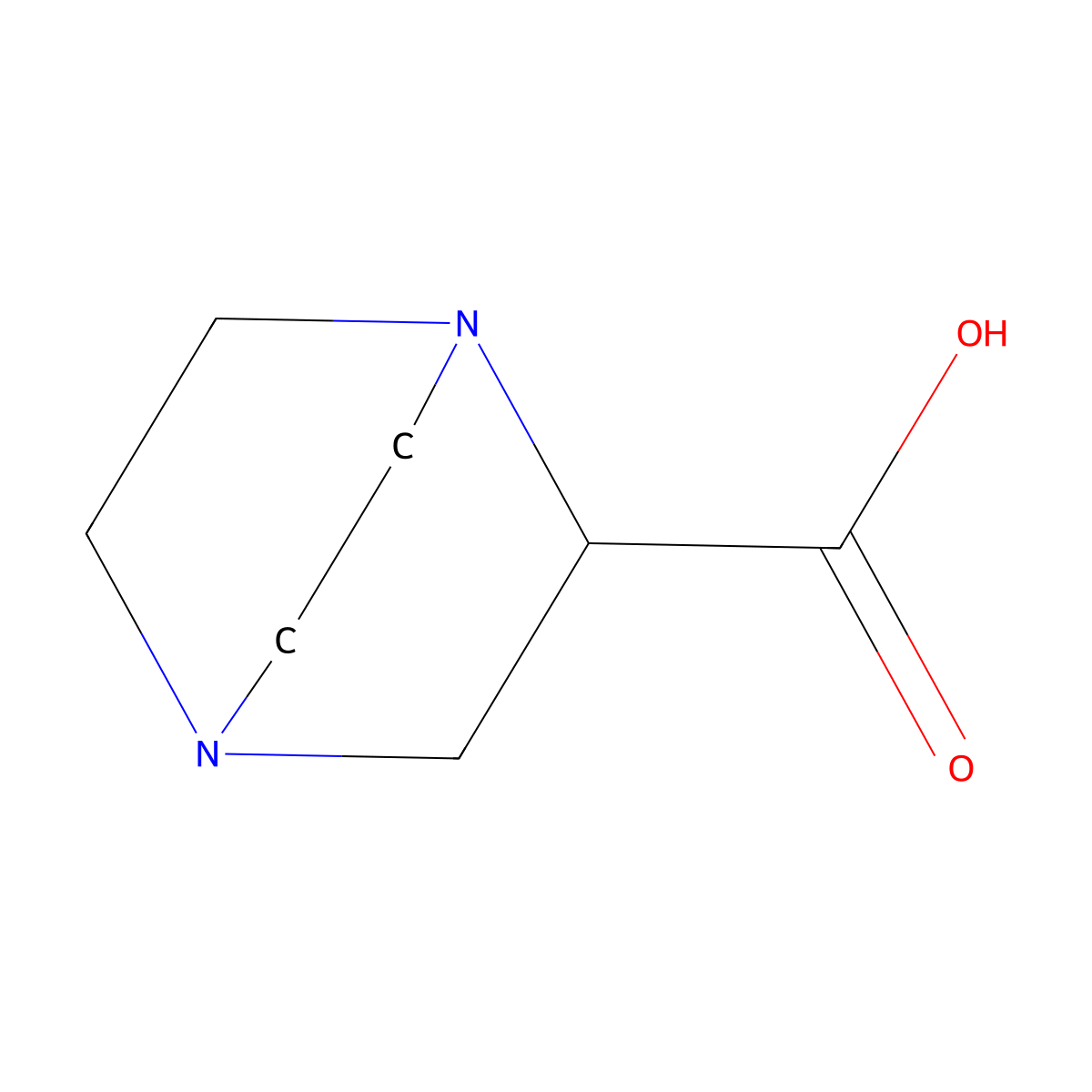 1,4-Diazabicyclo[2.2.2]octane-2-carboxylic acid molecular structure, CAS 363191-14-4
