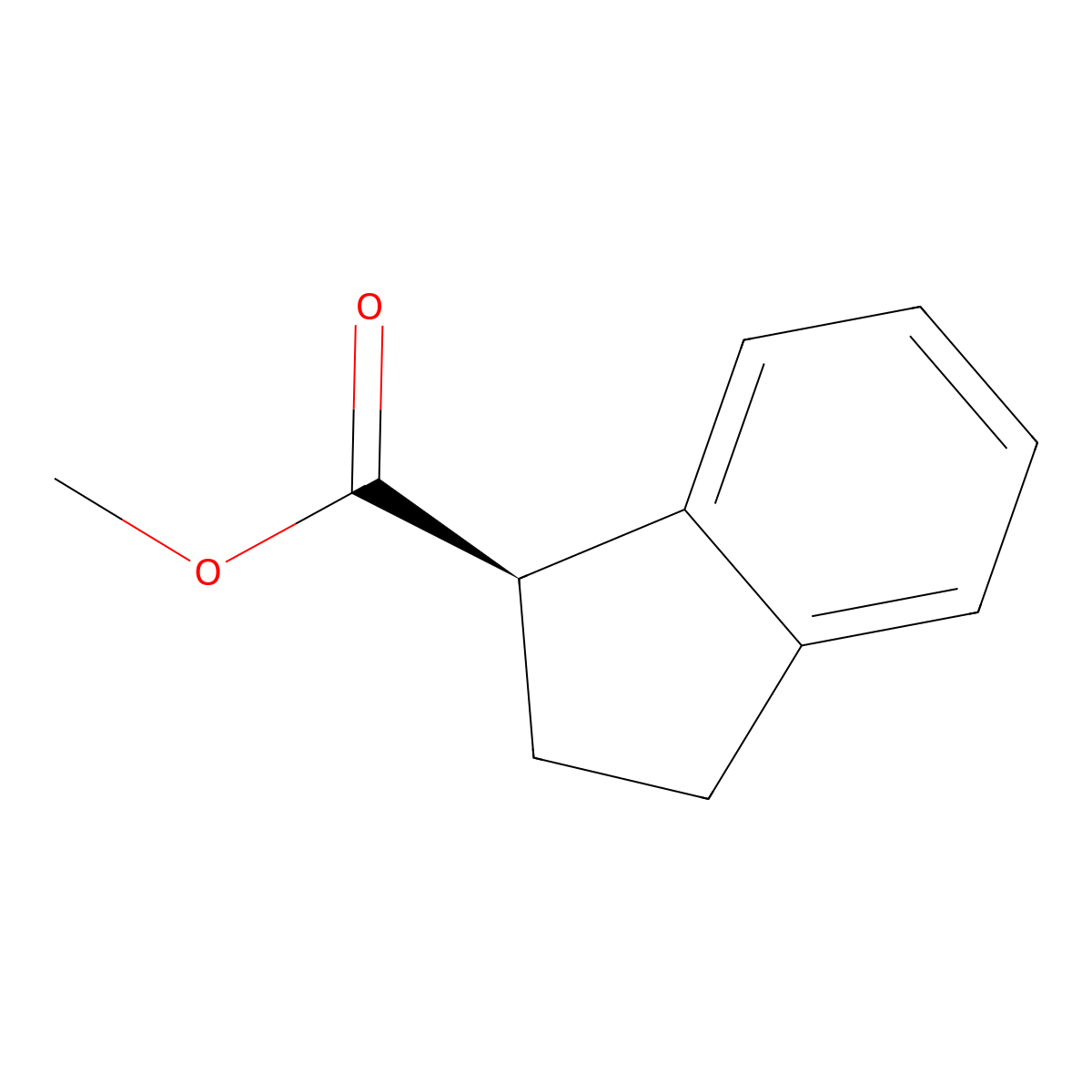 (R)-methyl 2,3-dihydro-1H-indene-1-carboxylate molecular structure, CAS 36330-16-2