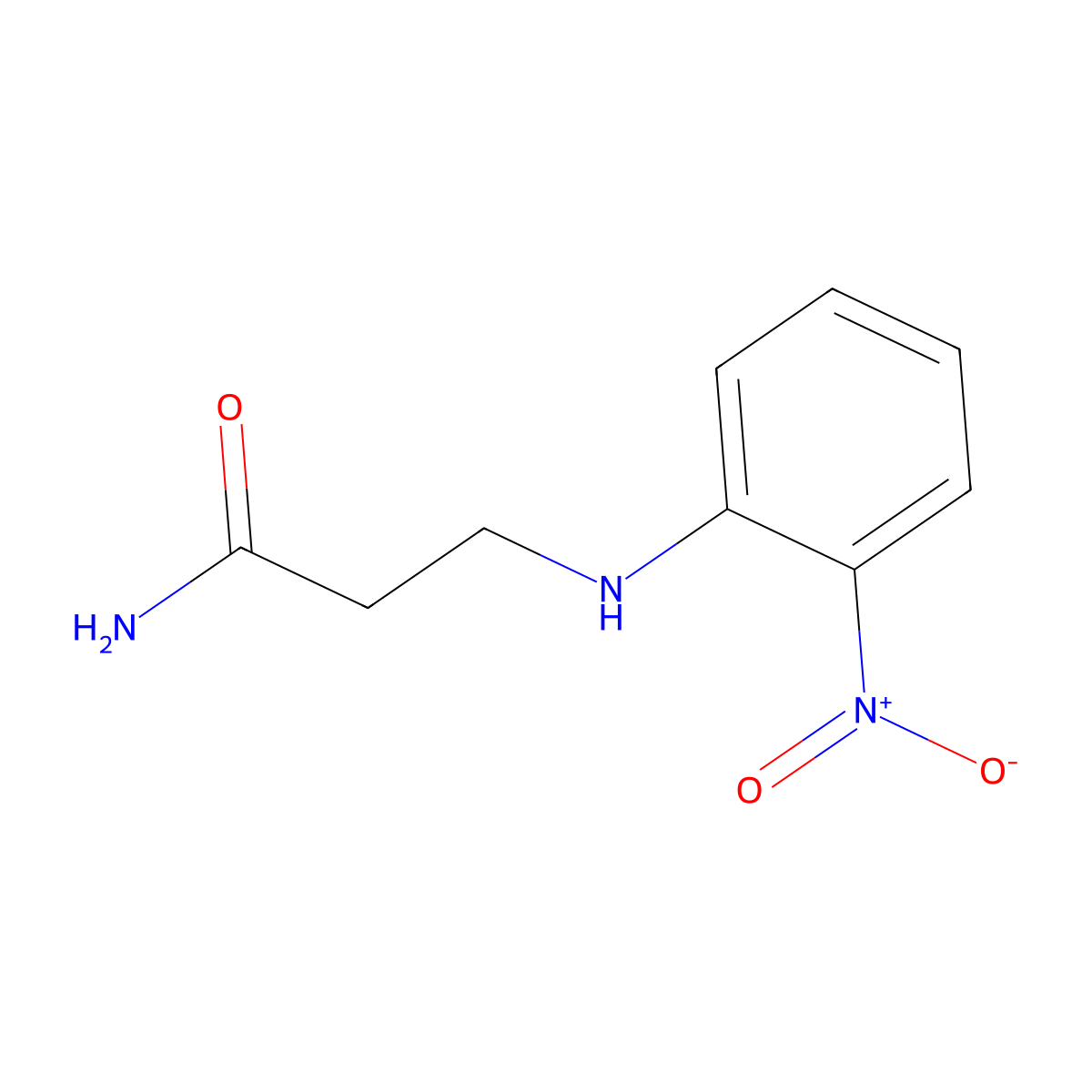 3-[(2-Nitrophenyl)amino]propanamide molecular structure, CAS 36332-43-1