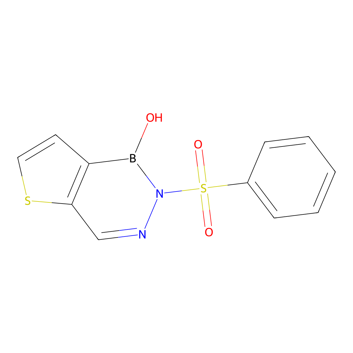 2-(Phenylsulfonyl)thieno[3,2-d][1,2,3]diazaborinin-1(2h)-ol molecular structure, CAS 36335-78-1