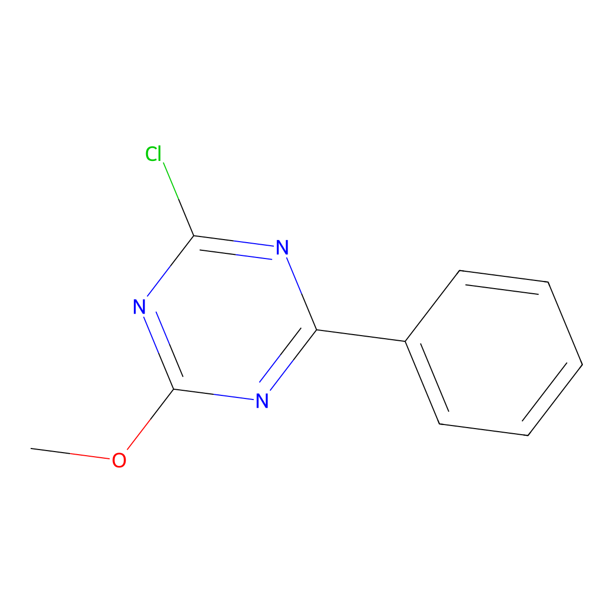 2-Chloro-4-methoxy-6-phenyl-1,3,5-triazine molecular structure, CAS 36335-89-4