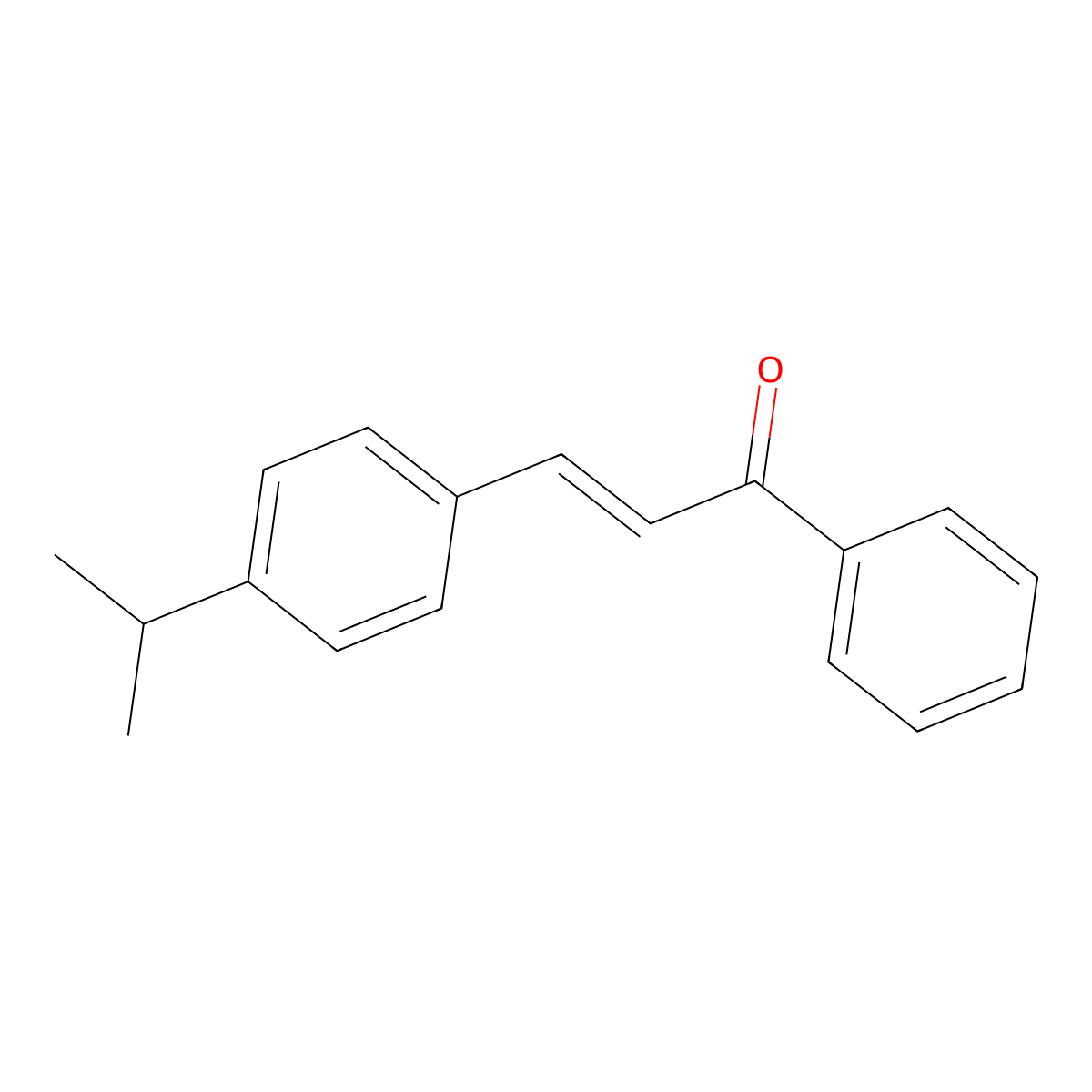 2-Propen-1-one, 3-[4-(1-methylethyl)phenyl]-1-phenyl- molecular structure, CAS 36336-80-8