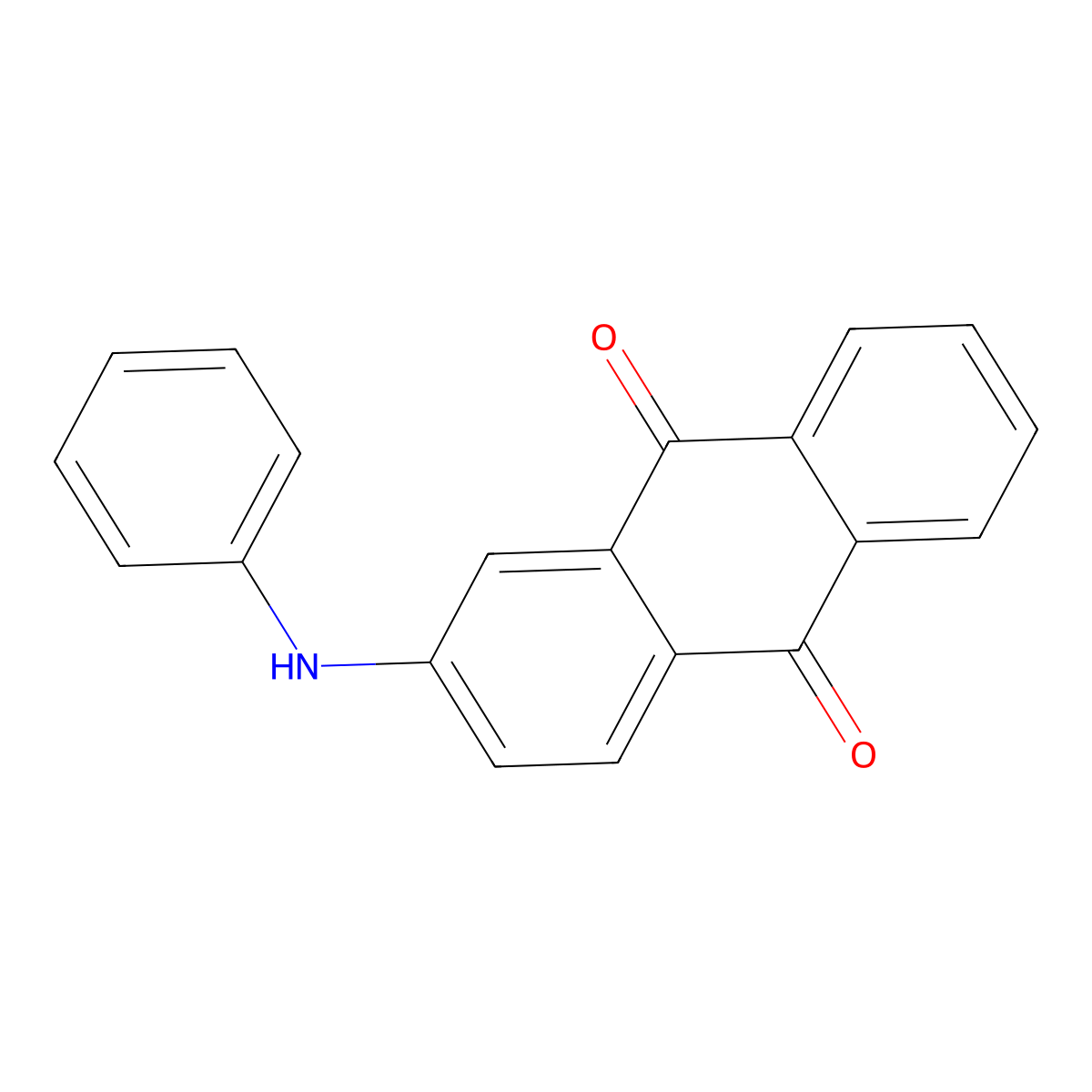 2-(Phenylamino)-9,10-anthracenedione molecular structure, CAS 36339-31-8