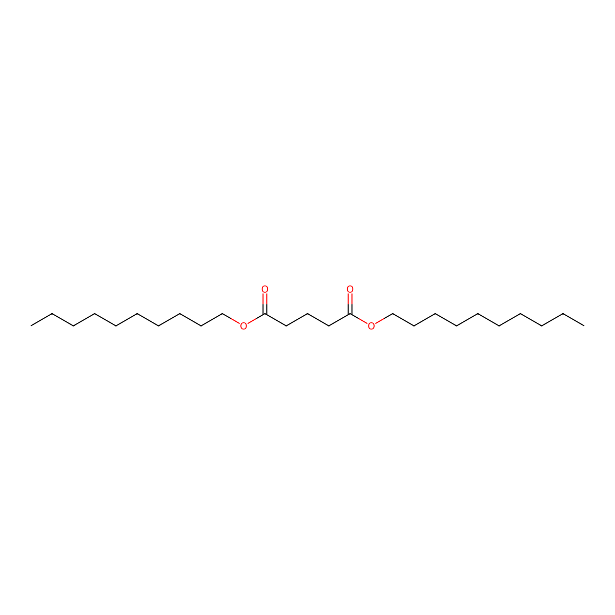 Pentanedioic acid, 1,5-didecyl ester molecular structure, CAS 3634-94-4