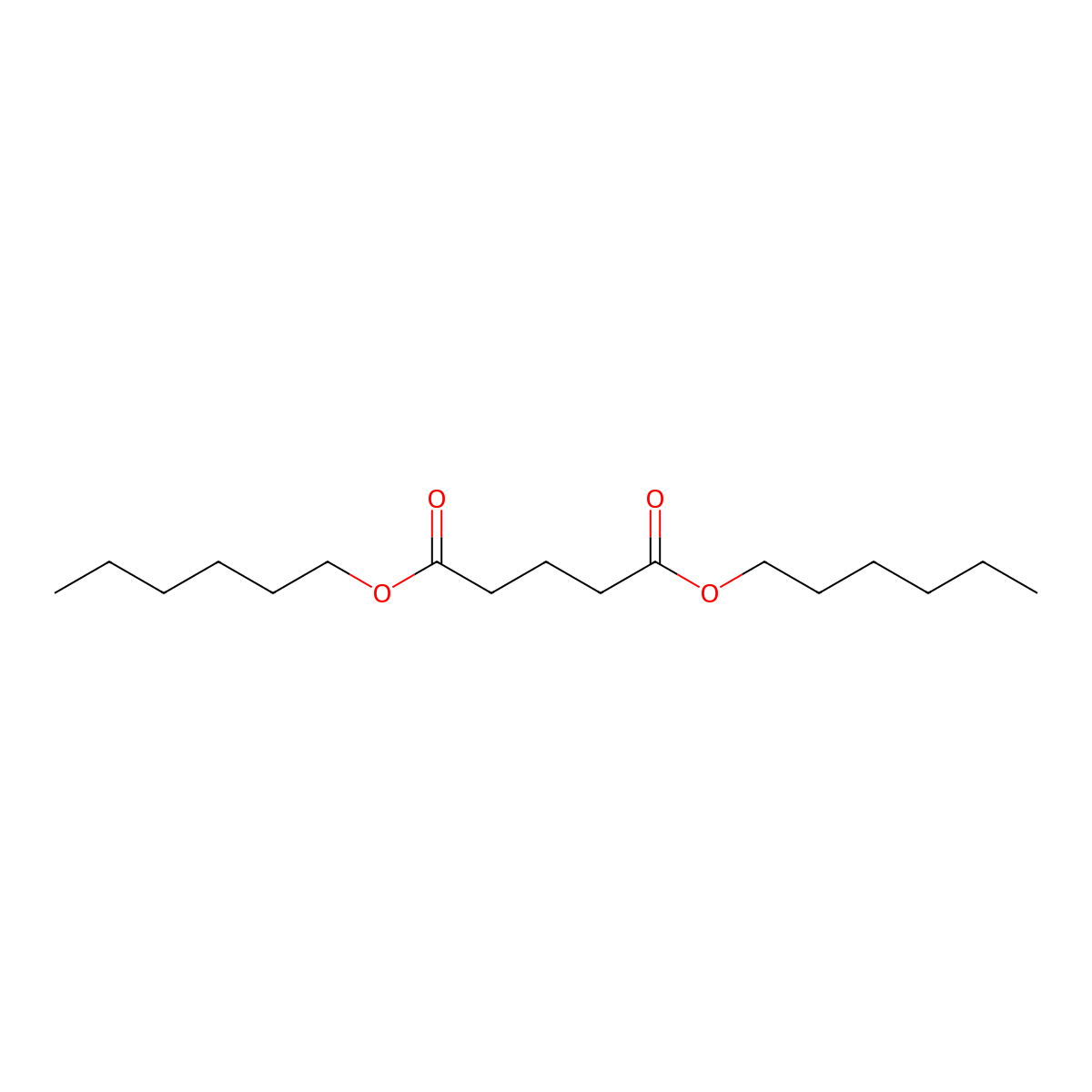 Dihexyl glutarate molecular structure, CAS 3634-95-5