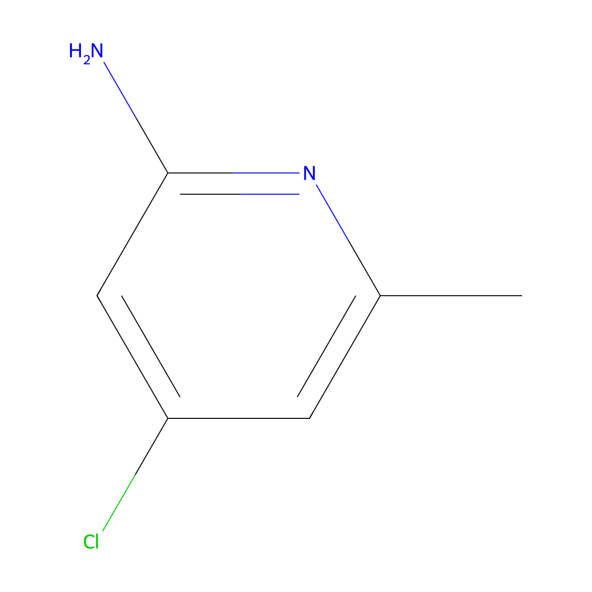 4-Chloro-6-methylpyridin-2-amine molecular structure, CAS 36340-61-1