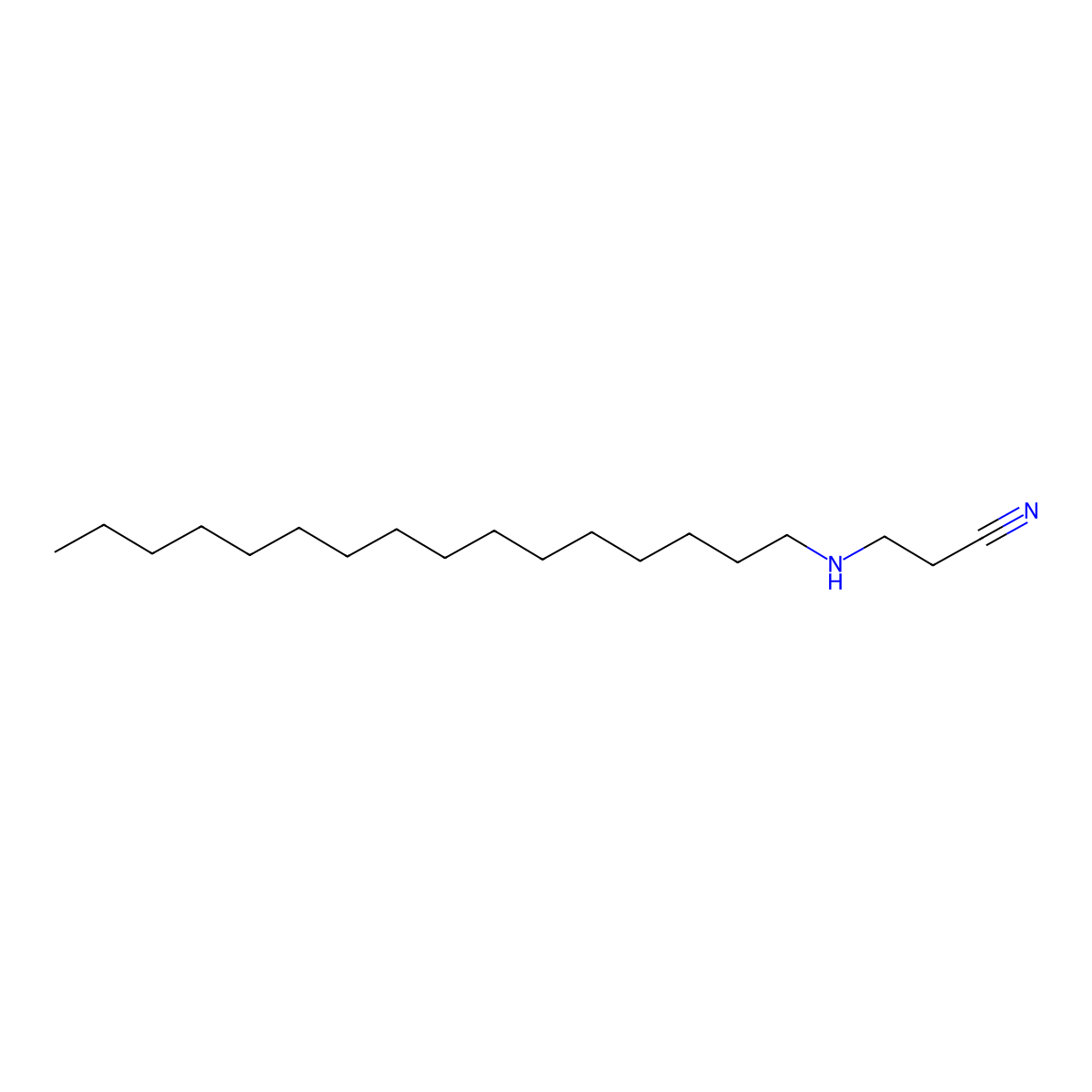 3-(Hexadecylamino)propiononitrile molecular structure, CAS 36341-65-8