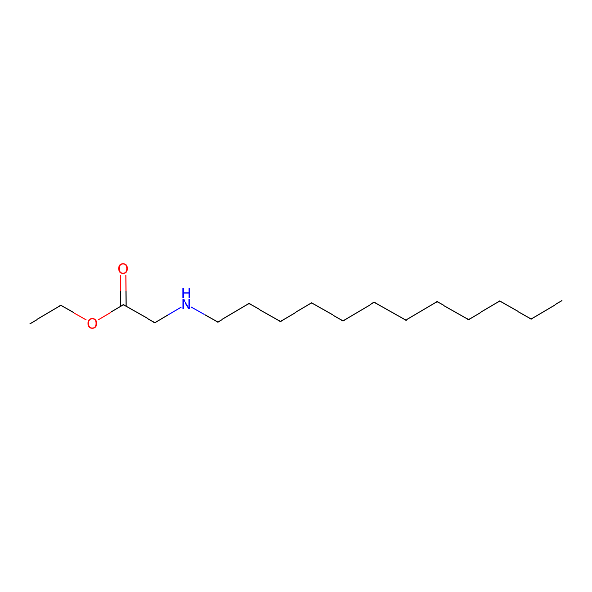 Ethyl 2-(dodecylamino)acetate molecular structure, CAS 36341-72-7