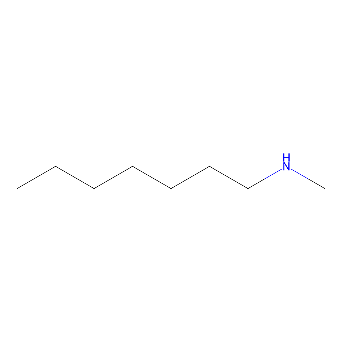 N-Methylheptylamine molecular structure, CAS 36343-05-2