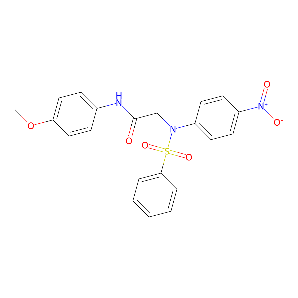 2-[N-(benzenesulfonyl)-4-nitroanilino]-N-(4-methoxyphenyl)acetamide molecular structure, CAS 363567-57-1