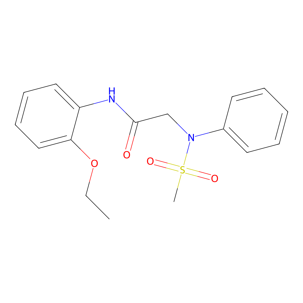 N-(2-ethoxyphenyl)-2-(N-methylsulfonylanilino)acetamide molecular structure, CAS 363567-95-7