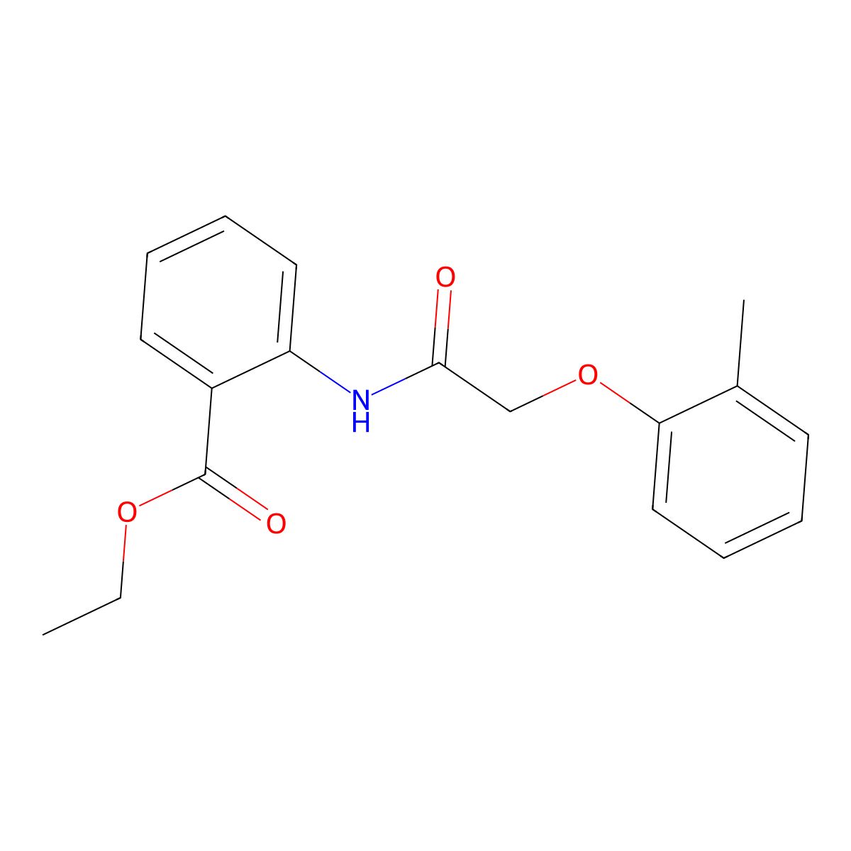 Ethyl 2-[[2-(2-methylphenoxy)acetyl]amino]benzoate molecular structure, CAS 363568-92-7