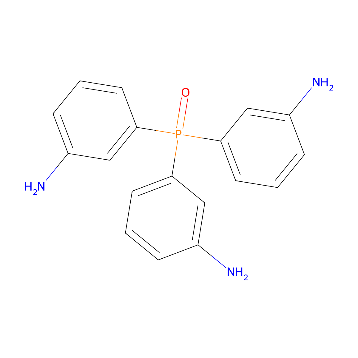 Tris(3-aminophenyl)phosphine oxide molecular structure, CAS 36357-49-0
