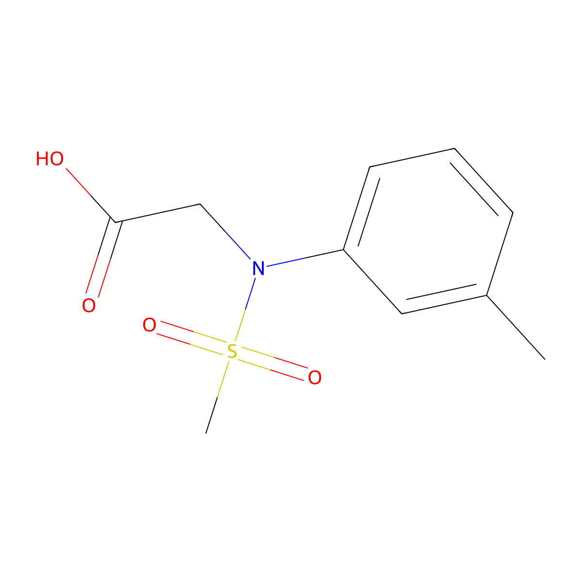 N-(3-Methylphenyl)-N-(methylsulfonyl)glycine molecular structure, CAS 363571-47-5