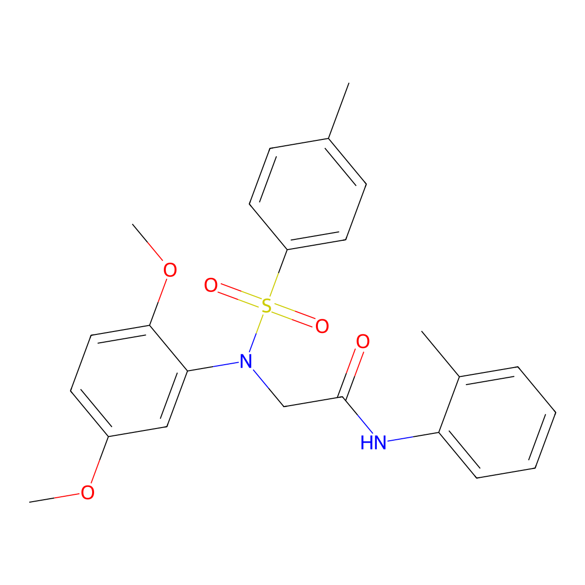 2-{2,5-dimethoxy[(4-methylphenyl)sulfonyl]anilino}-N-(2-methylphenyl)acetamide molecular structure, CAS 363572-48-9
