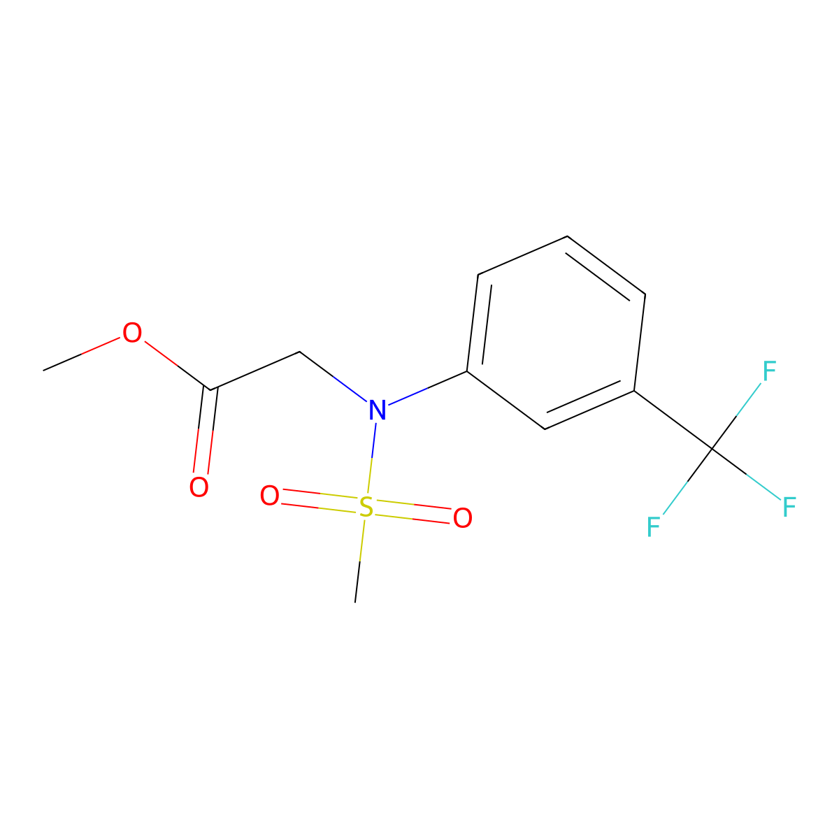 Methyl N-(methylsulfonyl)-N-[3-(trifluoromethyl)phenyl]glycinate molecular structure, CAS 363576-16-3