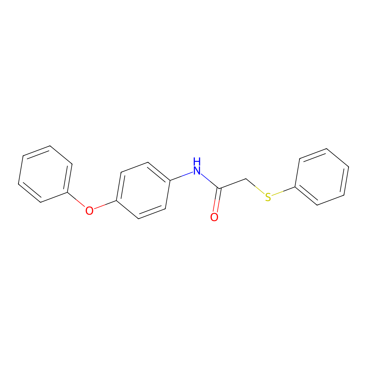 N-(4-phenoxyphenyl)-2-phenylsulfanylacetamide molecular structure, CAS 363576-67-4