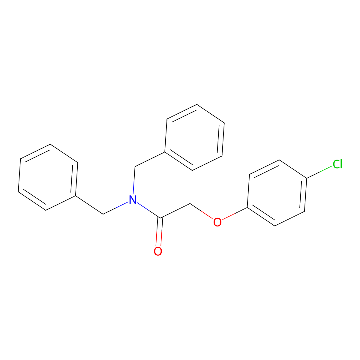 N,N-Dibenzyl-2-(4-chlorophenoxy)acetamide molecular structure, CAS 363577-81-5